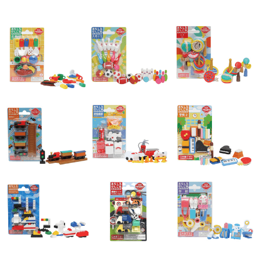 IWAKO Japanese Puzzle Eraser Rubbers Blister Set - Toys and Others Collections - PartyErasers