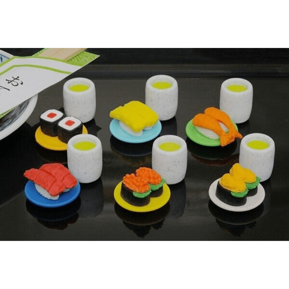 Iwako Japanese Puzzle Eraser - Sushi in Plate - PartyErasers