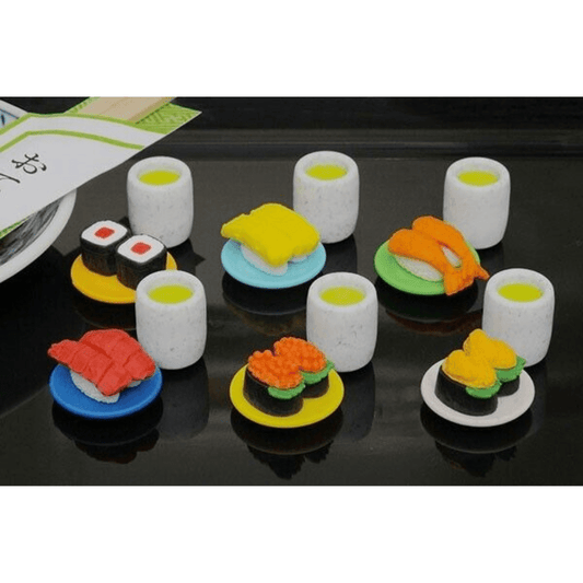 Iwako Japanese Puzzle Eraser - Sushi in Plate - PartyErasers