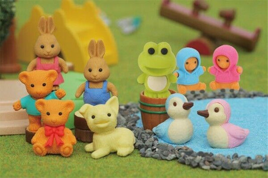 Iwako Japanese Puzzle Eraser - Teddy Bear, Rabbit & Dog - PartyErasers