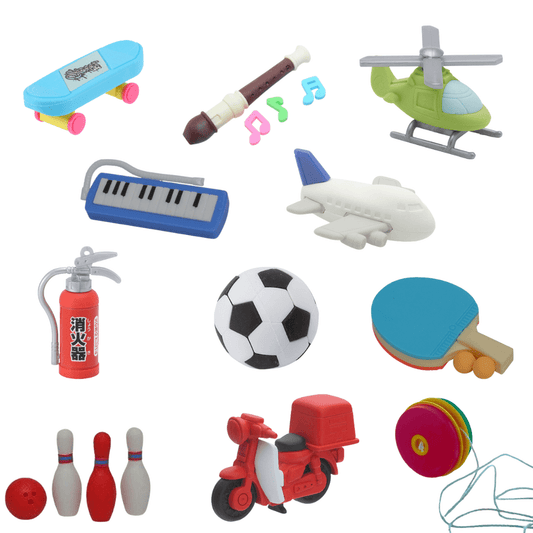 Iwako Toys & Sports Erasers 11pcs Christmas Party Bag and Stocking Fillers - PartyErasers