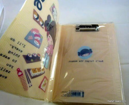 Kawaii Japanese Blue Kimono Girl Design Document File Binder Folder 23cm A4 - PartyErasers