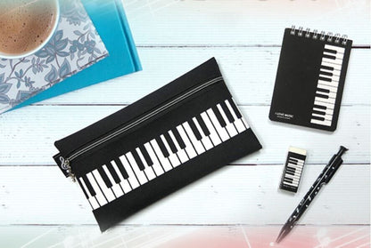 Keyboard Zipper Pencil Case Piano Keys Keyboard Music School - PartyErasers