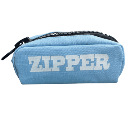 Large Zipper Pen Pencil Case/ pouch - Blue - PartyErasers