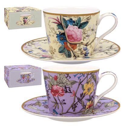 Leonardo William Kilburn Floral Tea Cup & Saucer Fine China Gift Box Set - PartyErasers