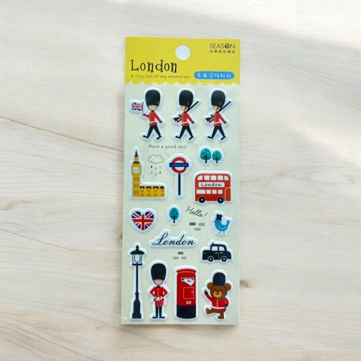 London Foam Stickers Self Adhesive Children's Fun Crafts Card Making 2 stickers - PartyErasers