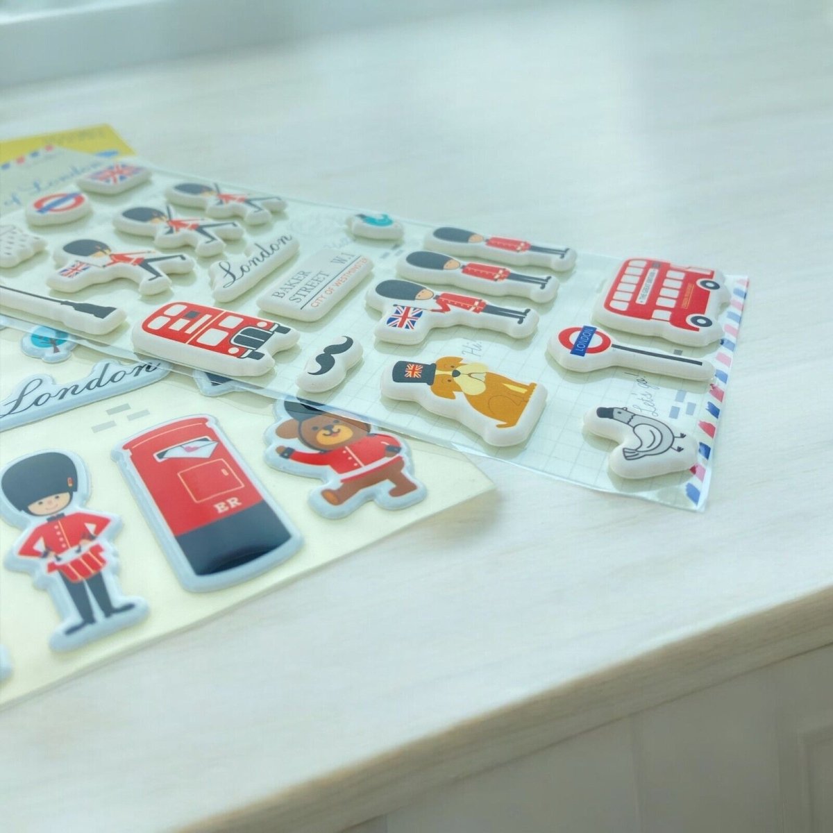 London Foam Stickers Self Adhesive Children's Fun Crafts Card Making 2 stickers - PartyErasers