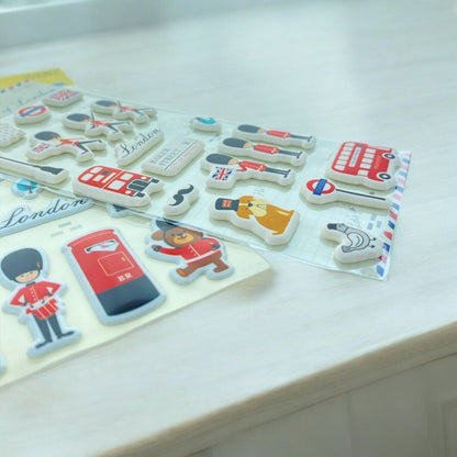 London Foam Stickers Self Adhesive Children's Fun Crafts Card Making 2 stickers - PartyErasers