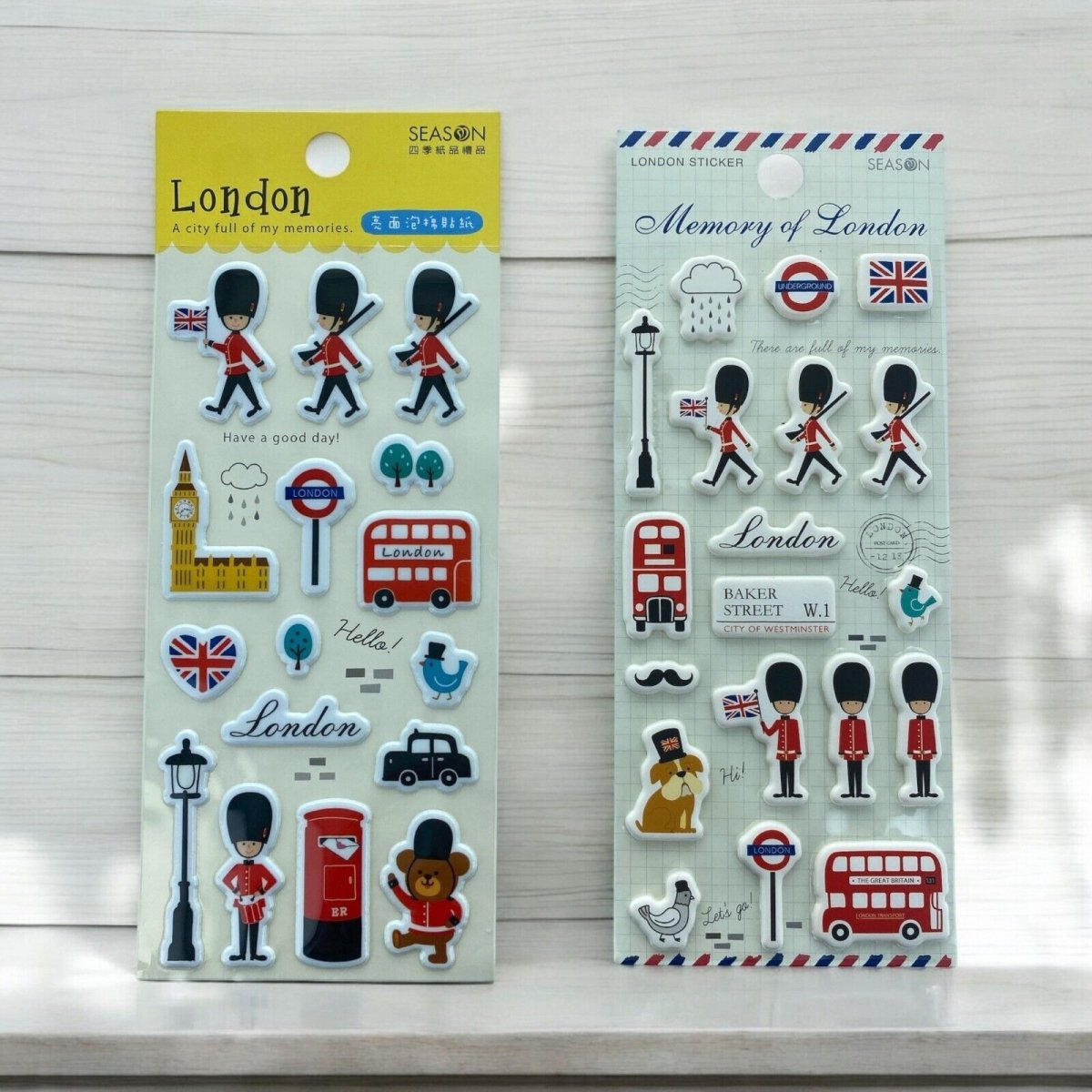 London Foam Stickers Self Adhesive Children's Fun Crafts Card Making 2 stickers - PartyErasers