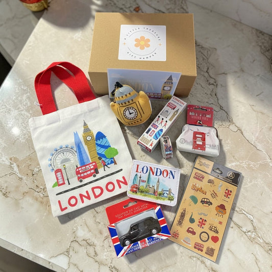 London Souvenir Gift Box for Kids – Big Ben Plush, Tote Bag, Landmarks - PartyErasers