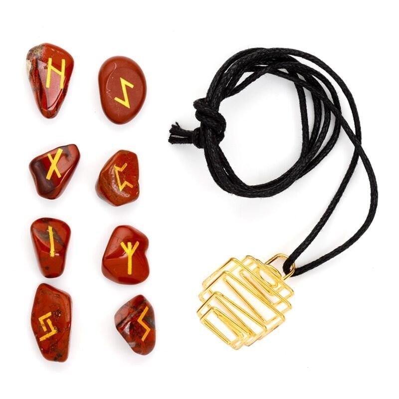 Make Your Own DIY Rune Stone Gemstones Necklace Kit - PartyErasers