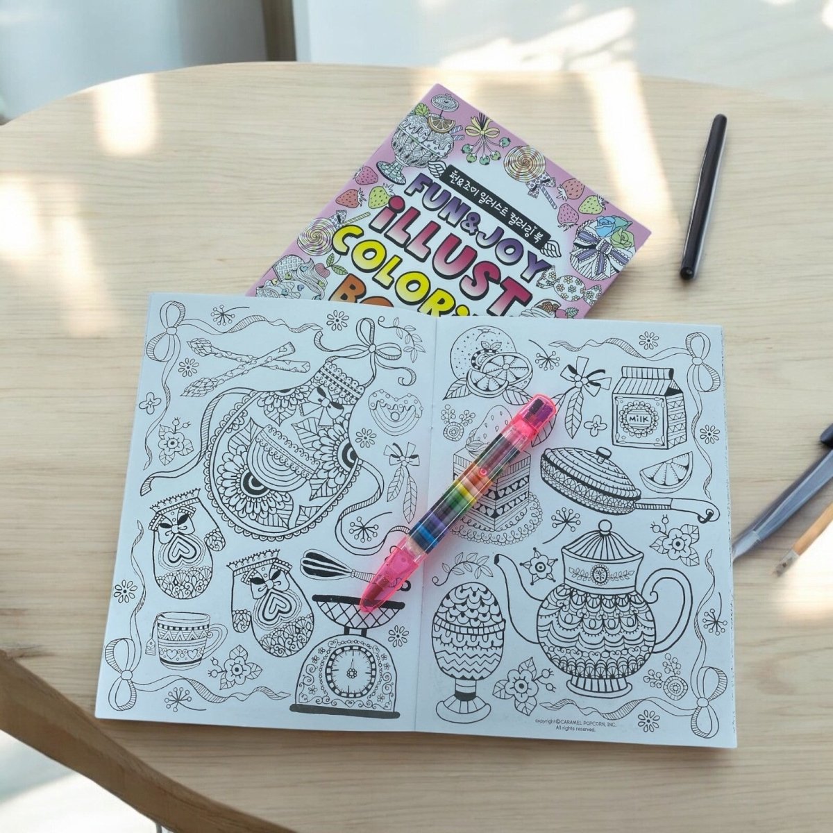 Mandala Inspired Colouring Book Kids Adult Mind Relaxing Colour Therapy Party - PartyErasers