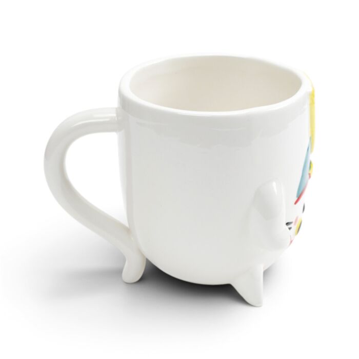 Maneki Neko Lucky Cat Upside Down Ceramic Shaped Mug - PartyErasers