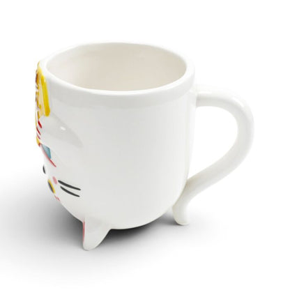 Maneki Neko Lucky Cat Upside Down Ceramic Shaped Mug - PartyErasers