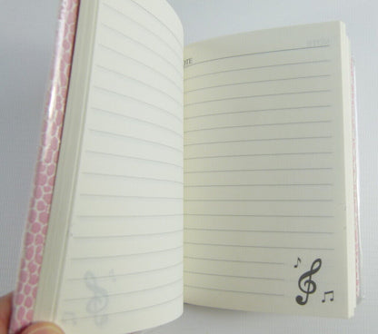 Memoire Leather Like Lined Notebook with Gold Stamped Treble Clef Necklace De... - PartyErasers
