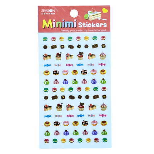 Mini Animals, Lucky Clovers, Desserts Stickers or Party Bag, Scrapbook, School - PartyErasers