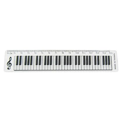 Music Themed 15cm/6 Inch Plastic Measuring Ruler for School Home Office - PartyErasers