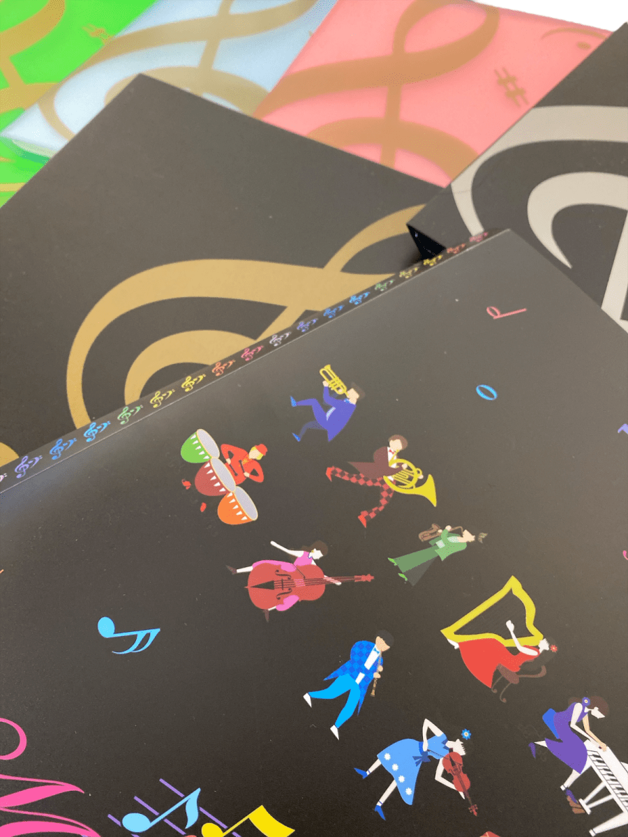 Music themed 20 Pockets Plastic Folder Display Book Soft Cover - PartyErasers