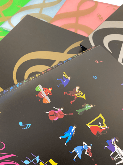 Music themed 20 Pockets Plastic Folder Display Book Soft Cover - PartyErasers