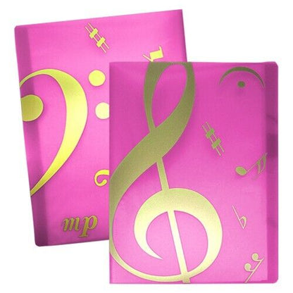 Music themed 20 Pockets Plastic Folder Display Book Soft Cover - PartyErasers