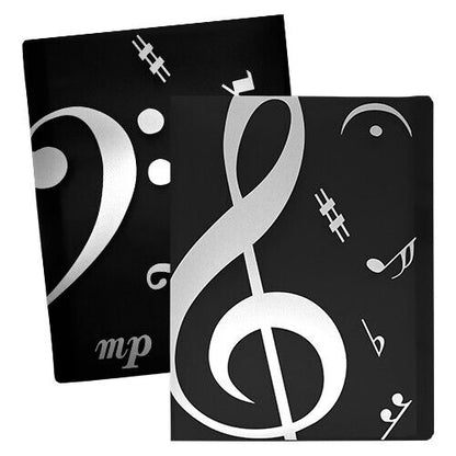 Music themed 20 Pockets Plastic Folder Display Book Soft Cover - PartyErasers