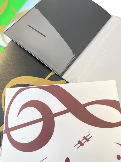 Music themed 20 Pockets Plastic Folder Display Book Soft Cover - PartyErasers