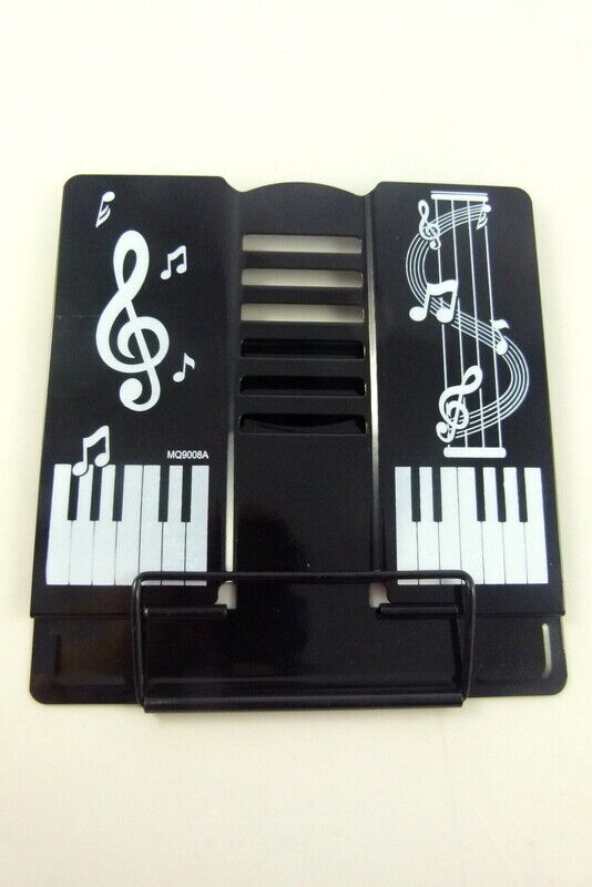 Music Themed 6 Adjustable Angles Black Table Book Stand for books - PartyErasers