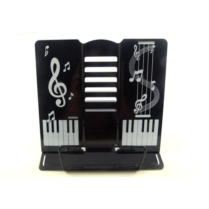 Music Themed 6 Adjustable Angles Black Table Book Stand for books - PartyErasers