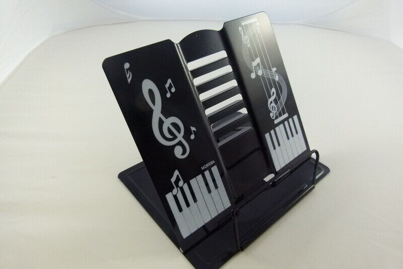 Music Themed 6 Adjustable Angles Black Table Book Stand for books - PartyErasers