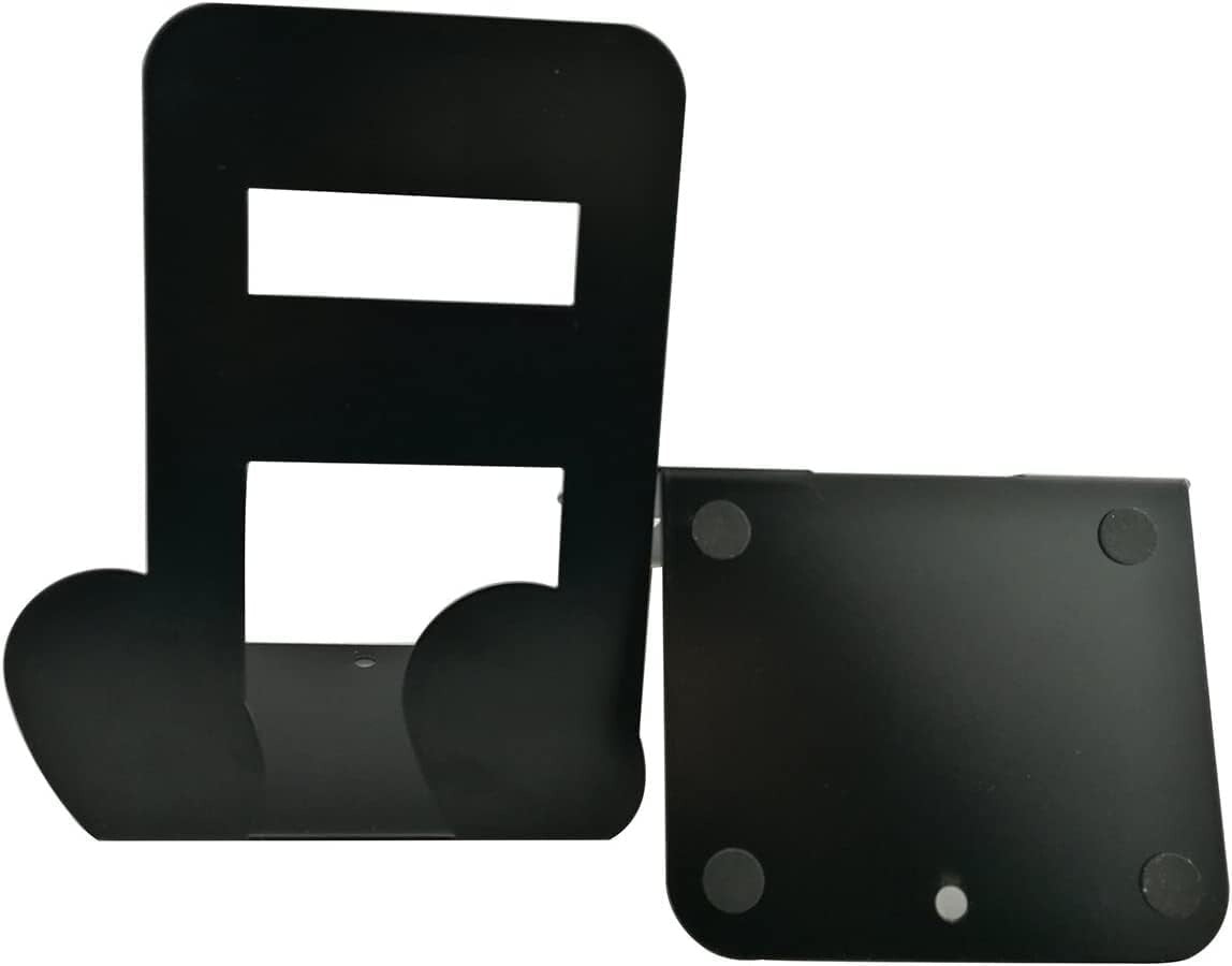 Music Themed A Pair of Semiquaver Solid Metal Book Stand Bookend For Music Lover - PartyErasers