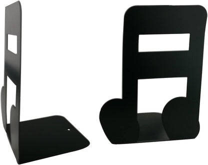Music Themed A Pair of Semiquaver Solid Metal Book Stand Bookend For Music Lover - PartyErasers
