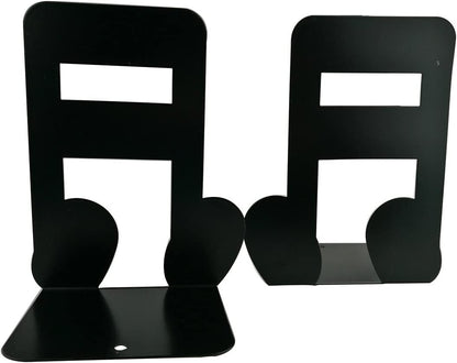 Music Themed A Pair of Semiquaver Solid Metal Book Stand Bookend For Music Lover - PartyErasers