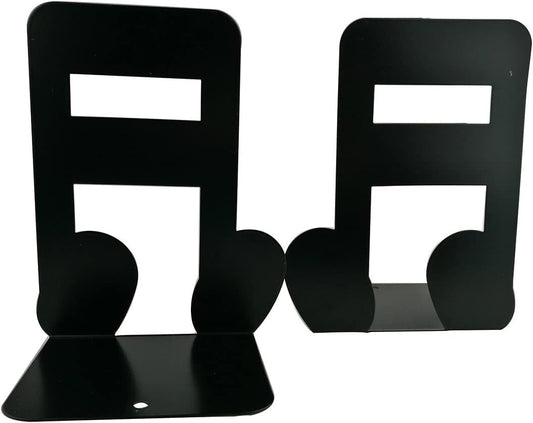 Music Themed A Pair of Semiquaver Solid Metal Book Stand Bookend For Music Lover - PartyErasers