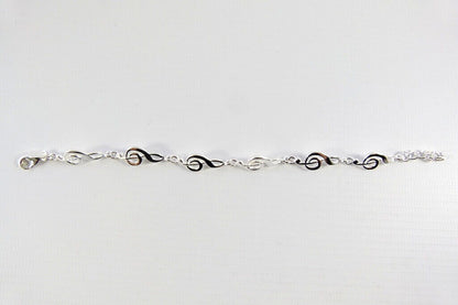 Music Themed Alloy Treble Clef Design Bracelet - Small Size - 18cm long - Chi... - PartyErasers