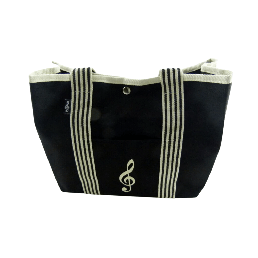 Music Themed Black and White I love Music Hand handle Tote Bag - PartyErasers