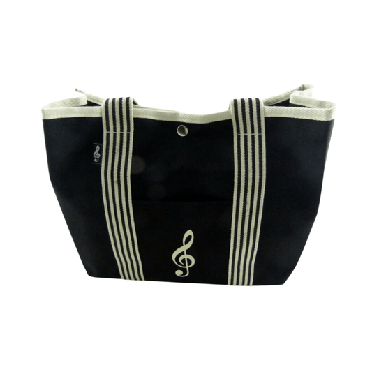 Music Themed Black and White I love Music Hand handle Tote Bag - PartyErasers