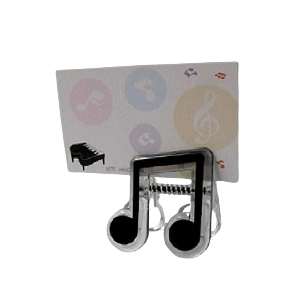 Music Themed Black Beamed Eighth Note Paper Clip - PartyErasers