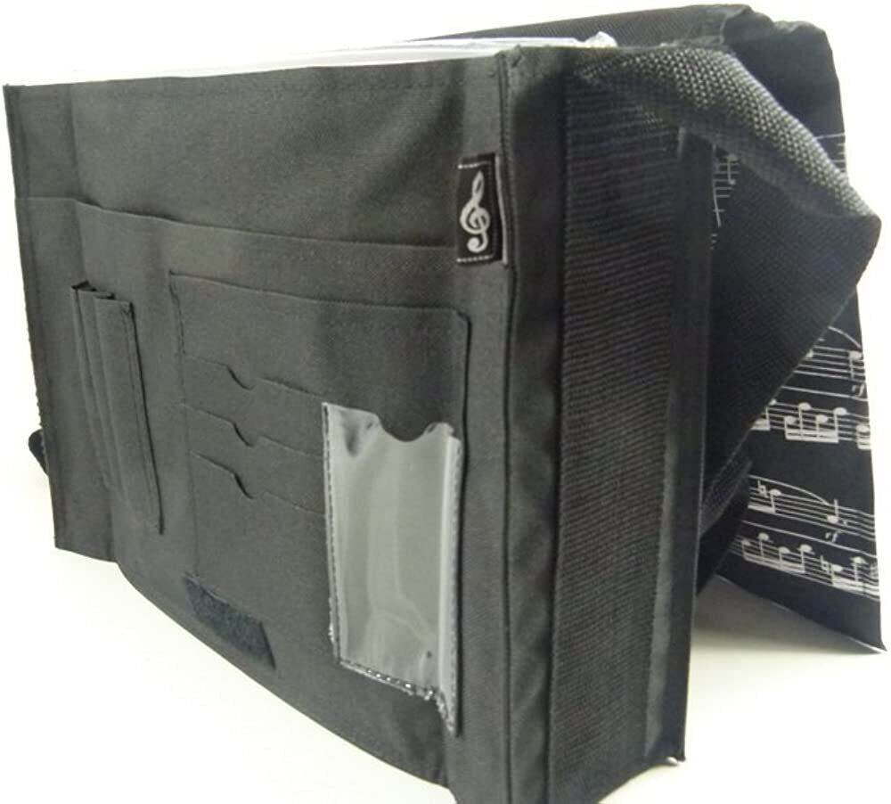 Music Themed Black I Love Music Musical Note Messenger/ Crossbody Bag - PartyErasers