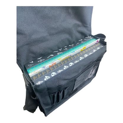 Music Themed Black Musical Note Messenger/crossbody bag - PartyErasers