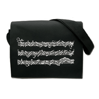 Music Themed Black Musical Note Messenger/crossbody bag - PartyErasers