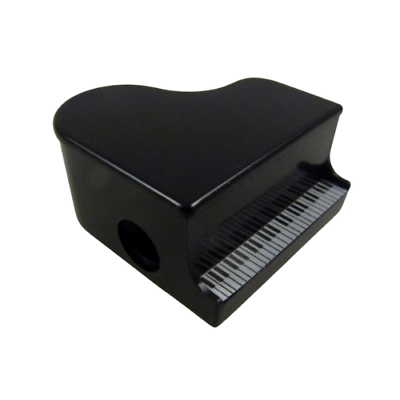 Music Themed Black Piano Shape Pencil Sharpeners - Black (Pack of 6) - PartyErasers