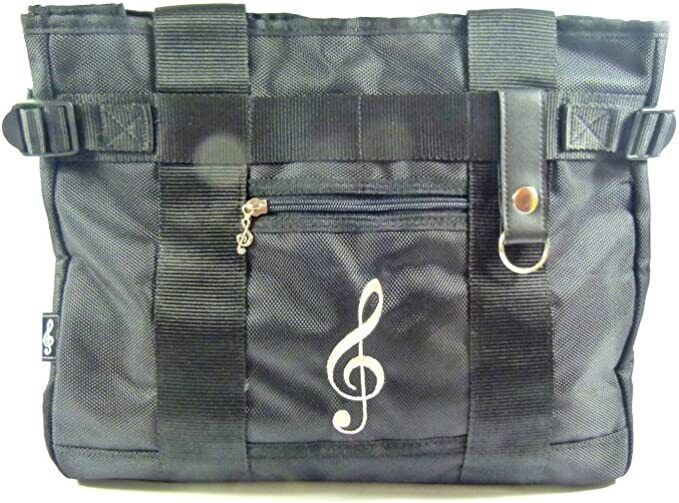 Music Themed Briefcase work bag - Treble Clef (Black) - PartyErasers