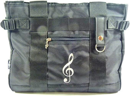 Music Themed Briefcase work bag - Treble Clef (Black) - PartyErasers