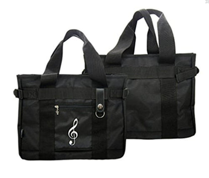 Music Themed Briefcase work bag - Treble Clef (Black) - PartyErasers