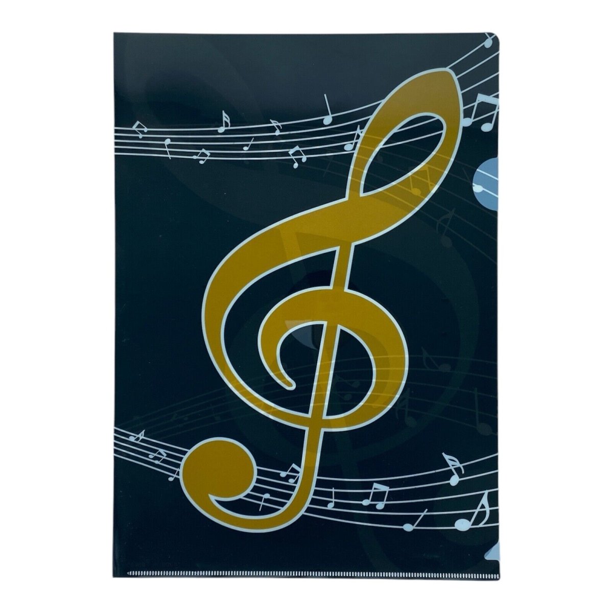 Music Themed Design A4 L Shape Folder Plastic Documents File Folder - PartyErasers