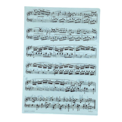 Music Themed Design A4 L Shape Folder Plastic Documents File Folder - PartyErasers