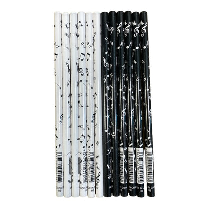 Music Themed HB Pencils (12pcs) Stationery Music Gifts - PartyErasers