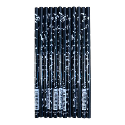Music Themed HB Pencils (12pcs) Stationery Music Gifts - PartyErasers