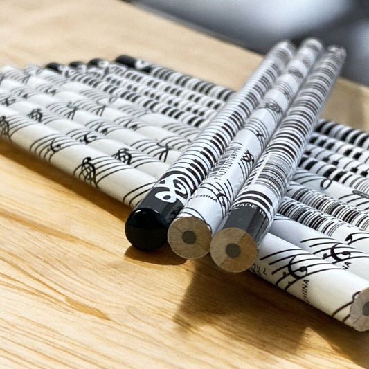 Music Themed HB Pencils (12pcs) Stationery Music Gifts - PartyErasers