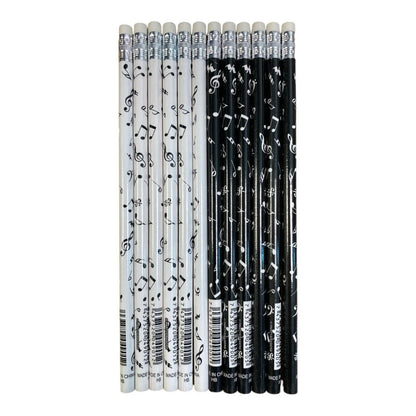 Music Themed HB Pencils (12pcs) Stationery Music Gifts - PartyErasers
